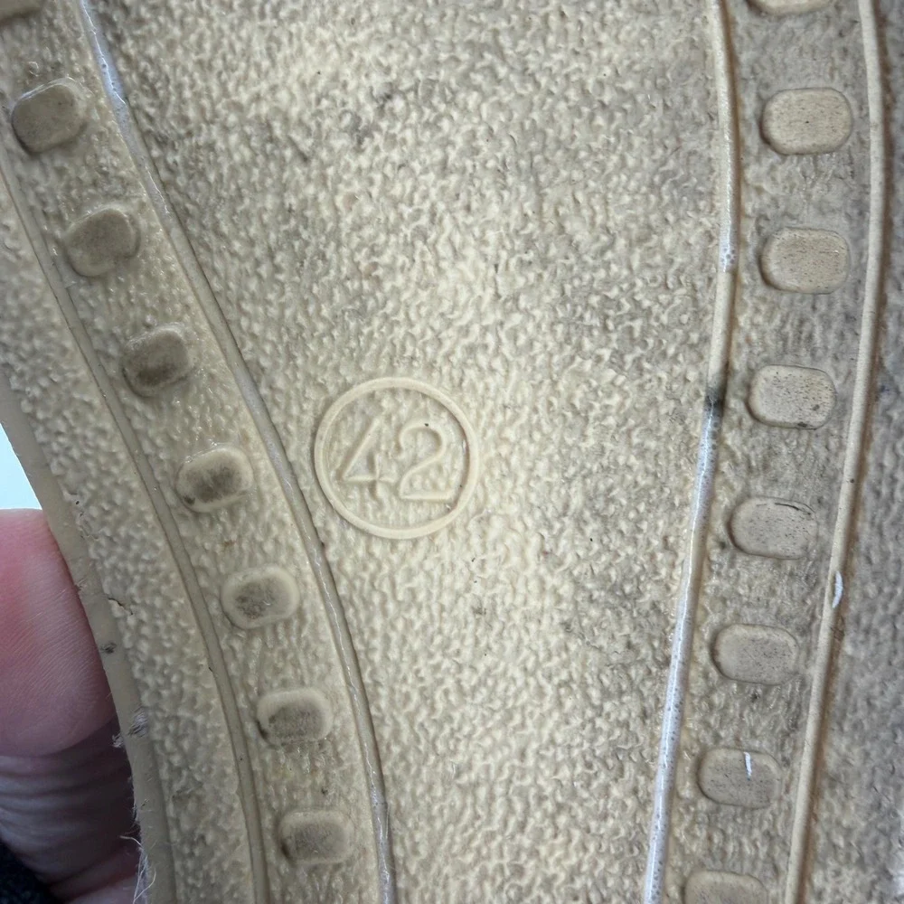 VERBENAS Women Size 42 Gray Suede Espadrille Flats Made in Spain‎ Leather US 11